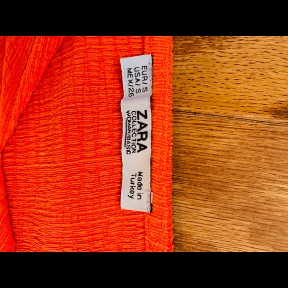 Zara orange crop shirt - Picture 2 of 2